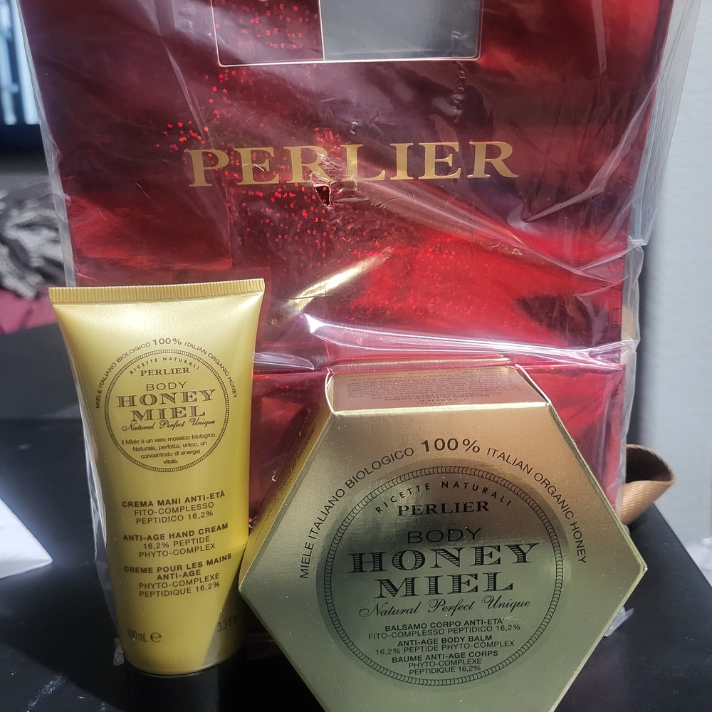 Perlier Honey Miel Body Cream Set - NEW SEALED WITH GIFT BAG